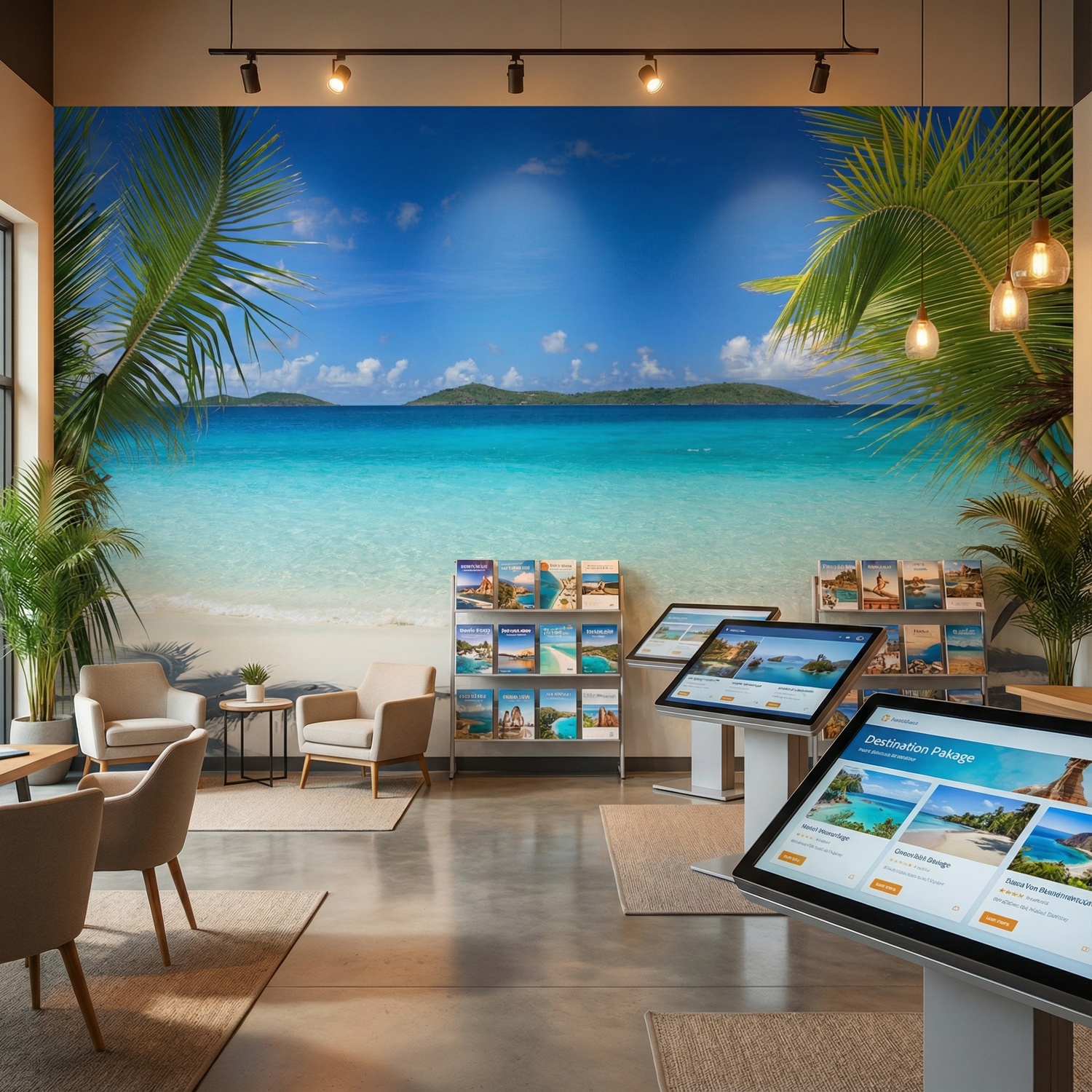 Wall Murals: Caribbean beach