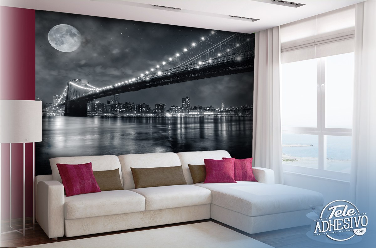 Wall Murals: Nightly Brooklyn Bridge