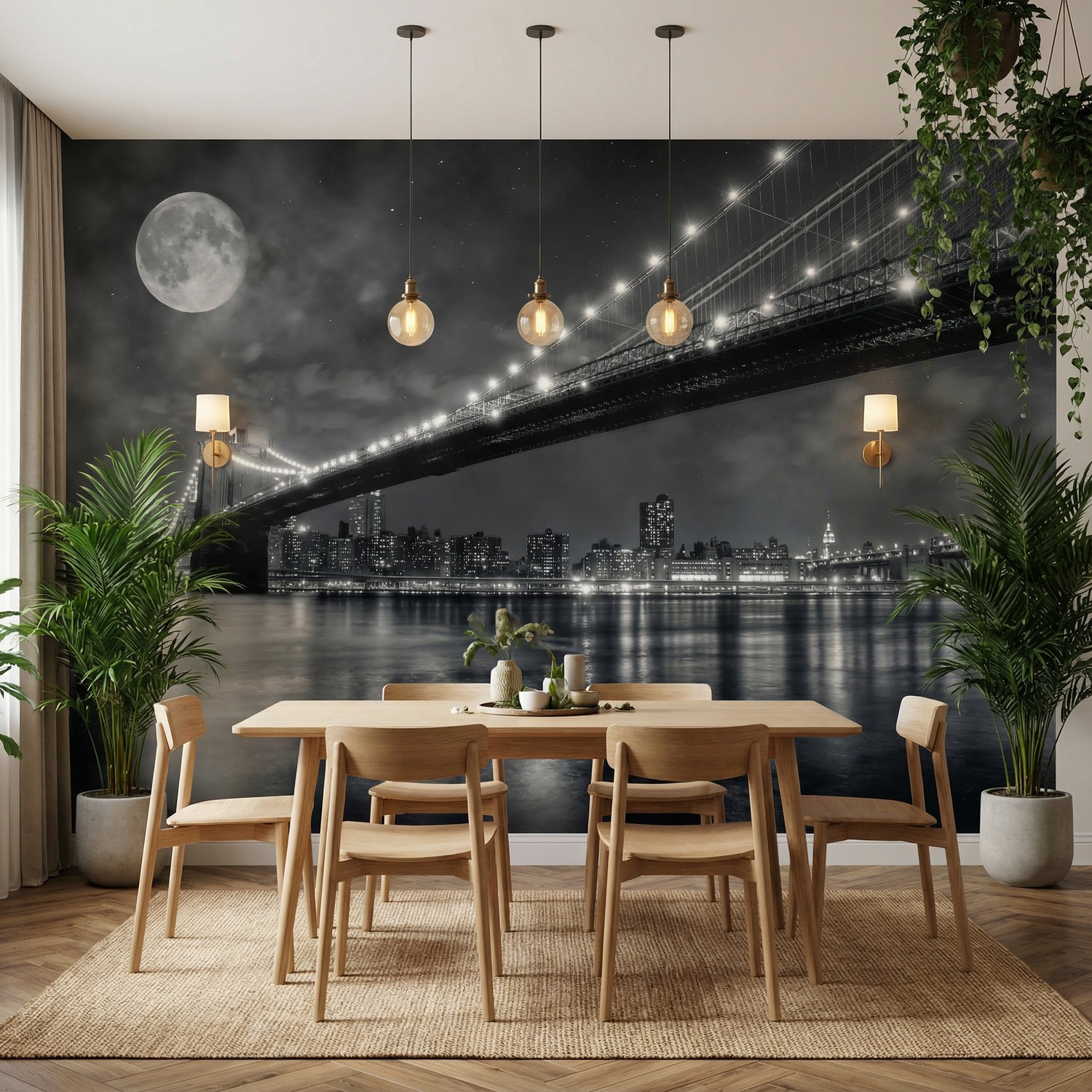 Wall Murals: Nightly Brooklyn Bridge
