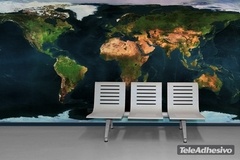 Wall Murals: World map from satellite 2