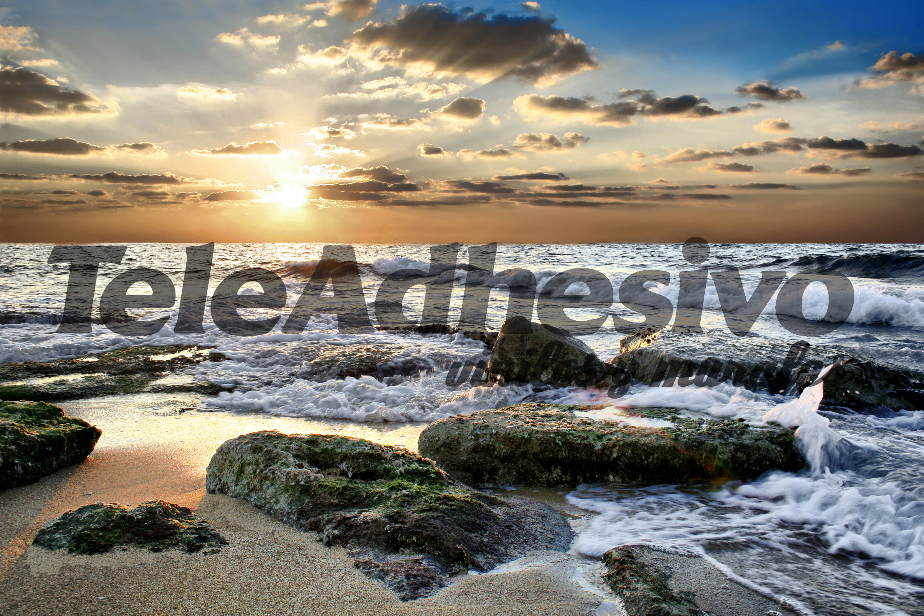 Wall Murals: Waves among the rocks