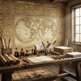 Wall Murals: World map Orvis Typus Universalis 11