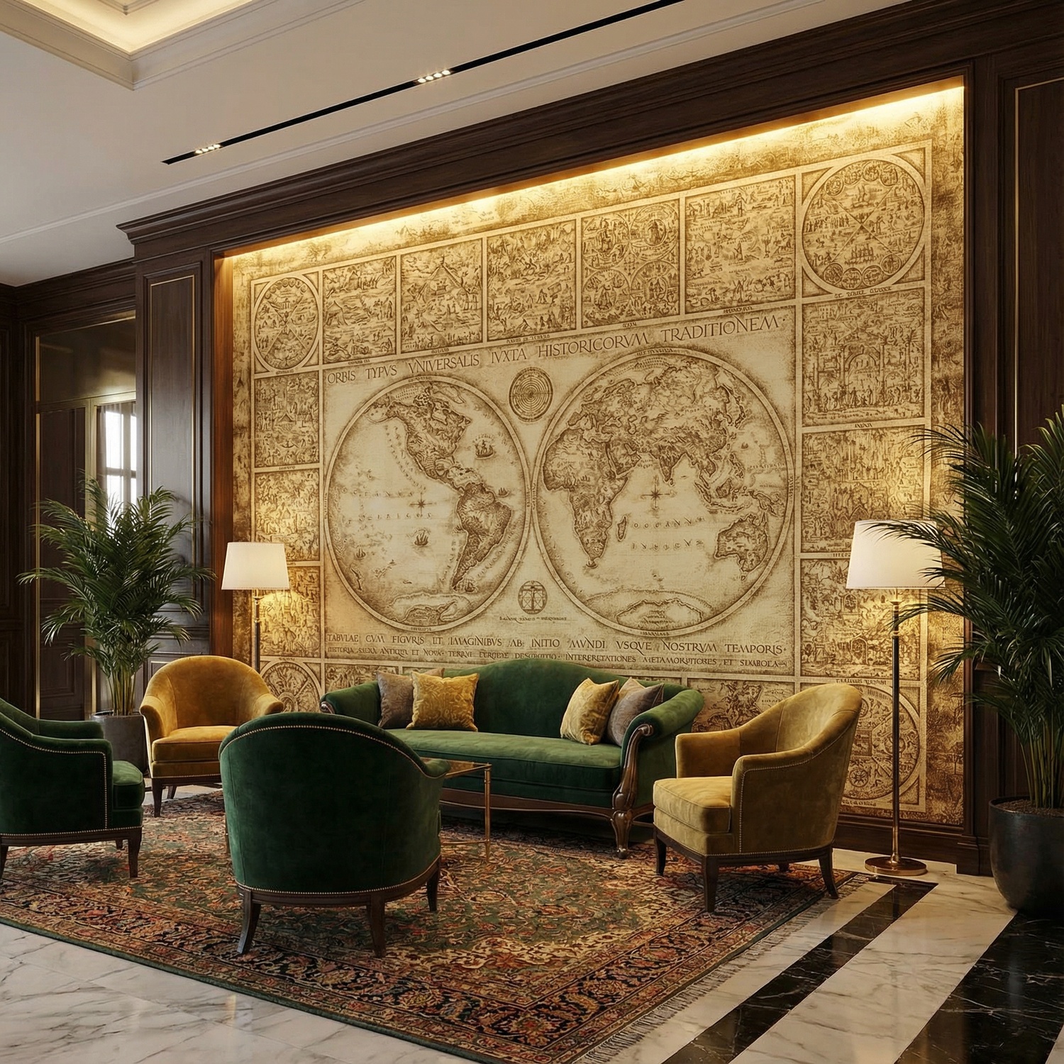 Wall Murals: World map Orvis Typus Universalis