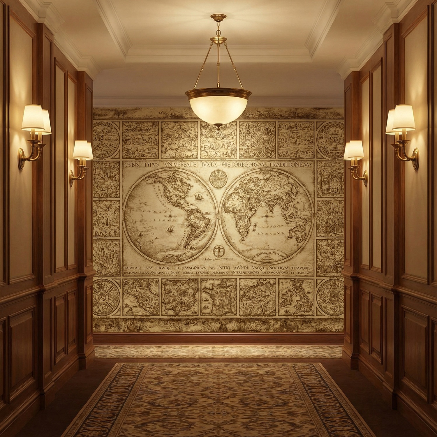 Wall Murals: World map Orvis Typus Universalis