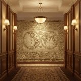 Wall Murals: World map Orvis Typus Universalis 17