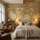 Wall Murals: World map Orvis Typus Universalis 18