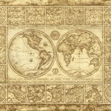 Wall Murals: World map Orvis Typus Universalis 3