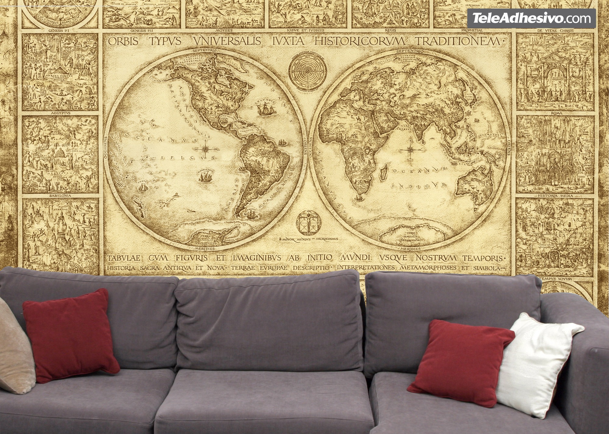 Wall Murals: World map Orvis Typus Universalis