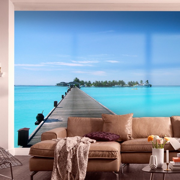 Wall Murals: Footbridge in the Caribbean 0