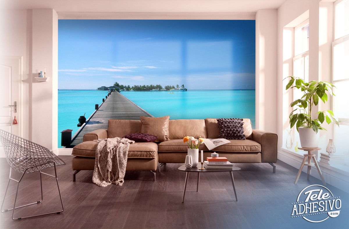 Wall Murals: Footbridge in the Caribbean