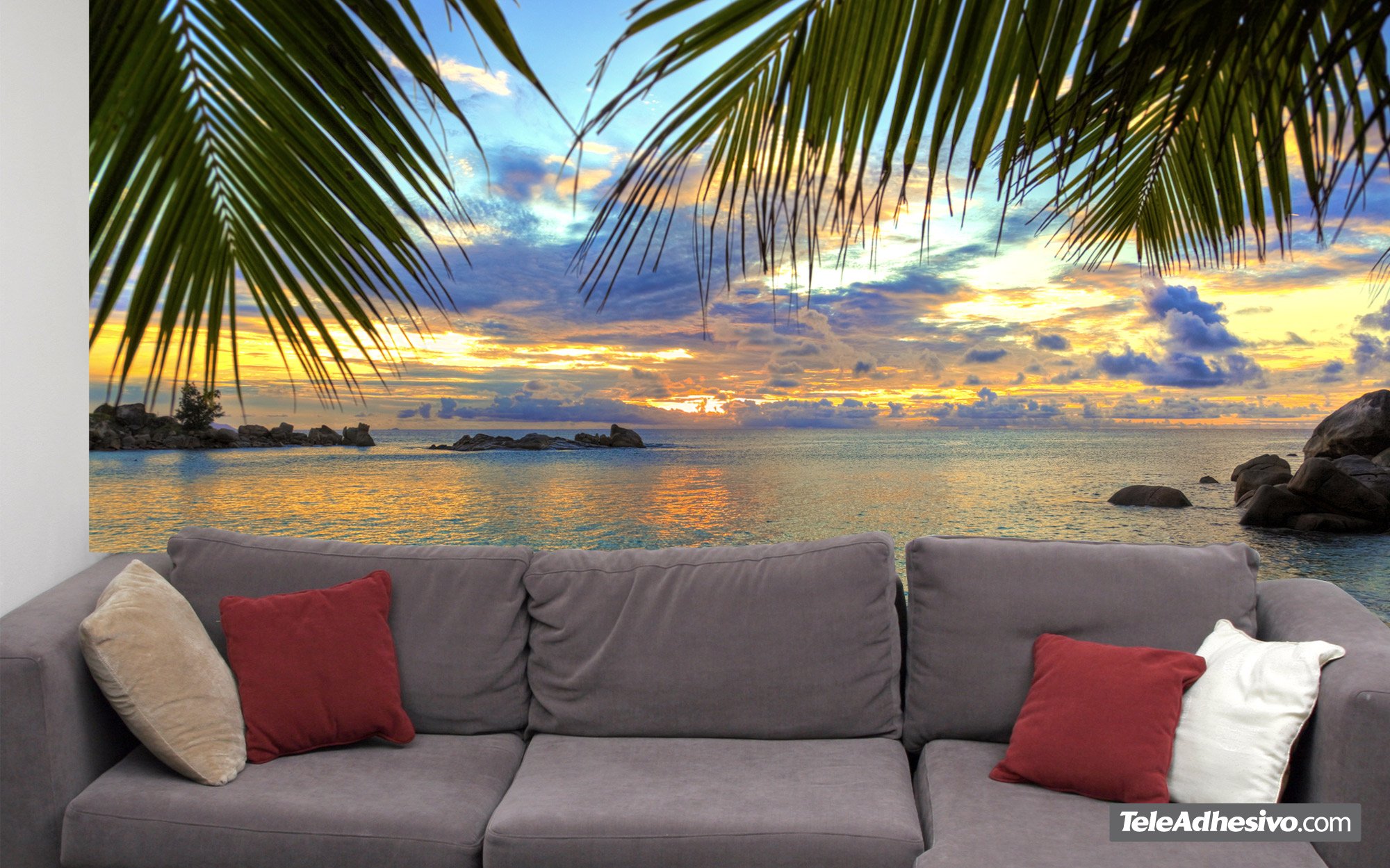 Wall Murals: Sunset beach