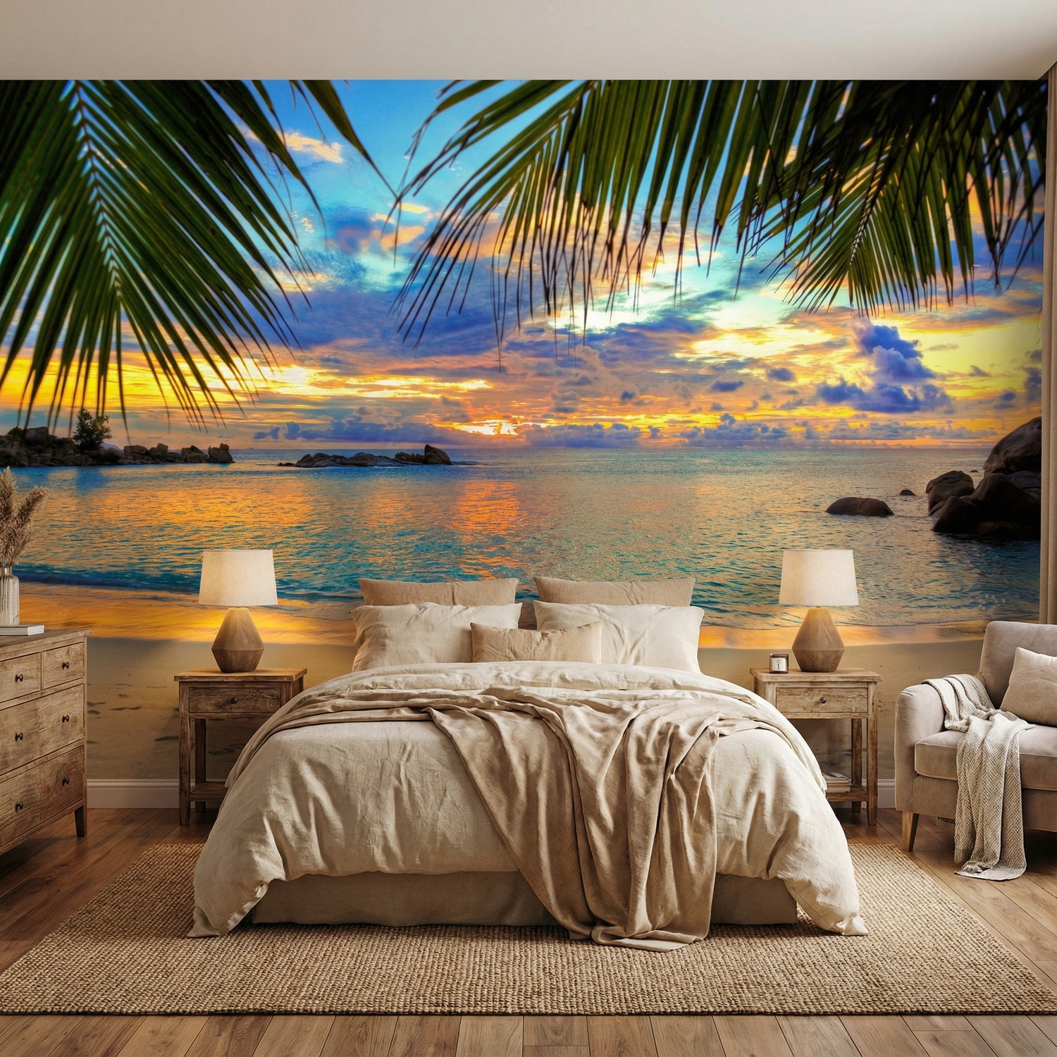 Wall Murals: Sunset beach