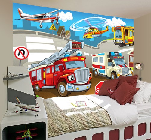 Wall Murals: Vehicles in the city