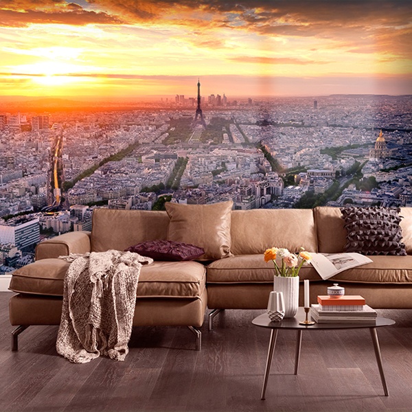 Wall mural Paris at sunset