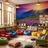 Wall Murals: Sunset in the mountains 13