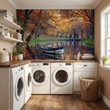 Wall Murals: Autumnal pond 11