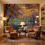 Wall Murals: Autumnal pond 12