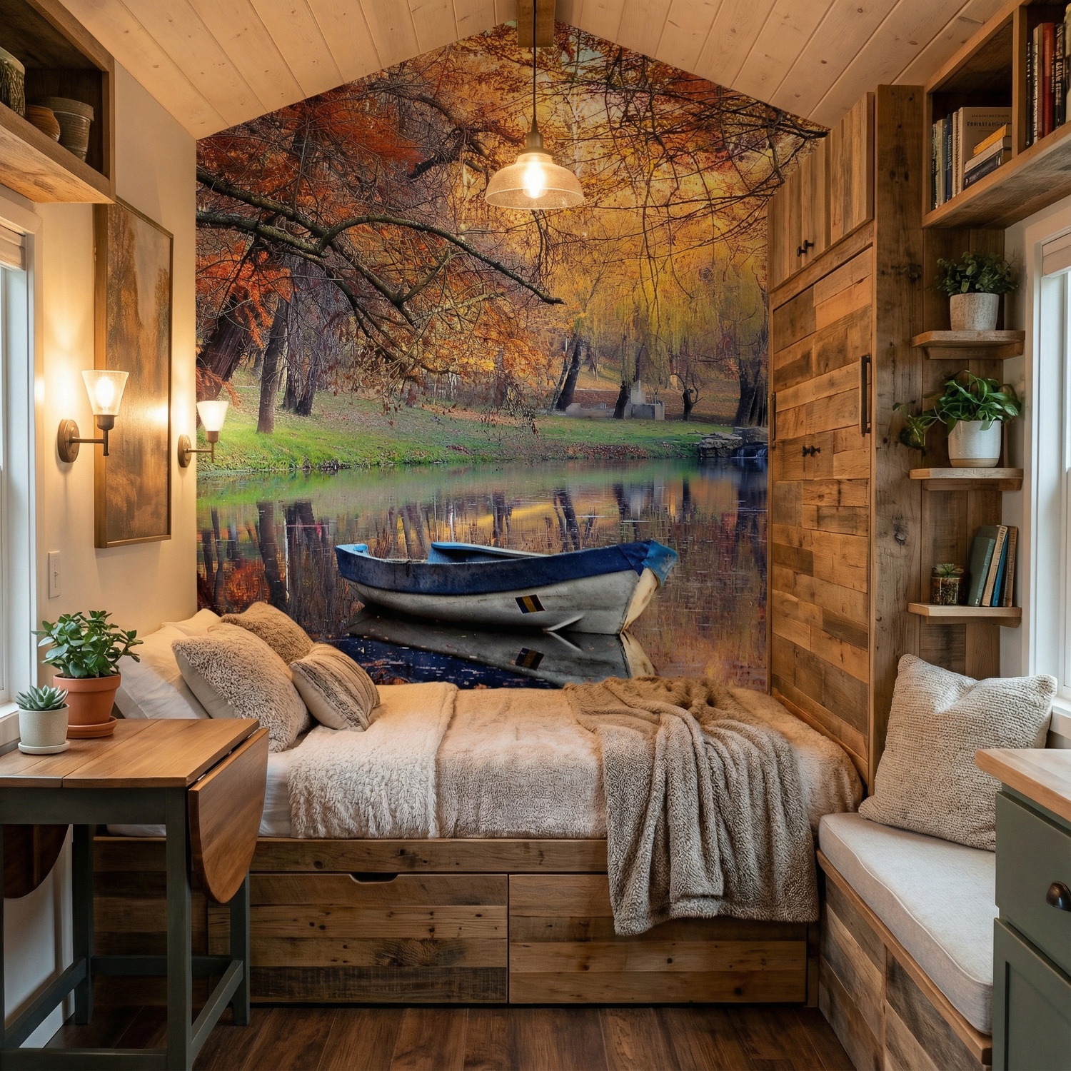 Wall Murals: Autumnal pond
