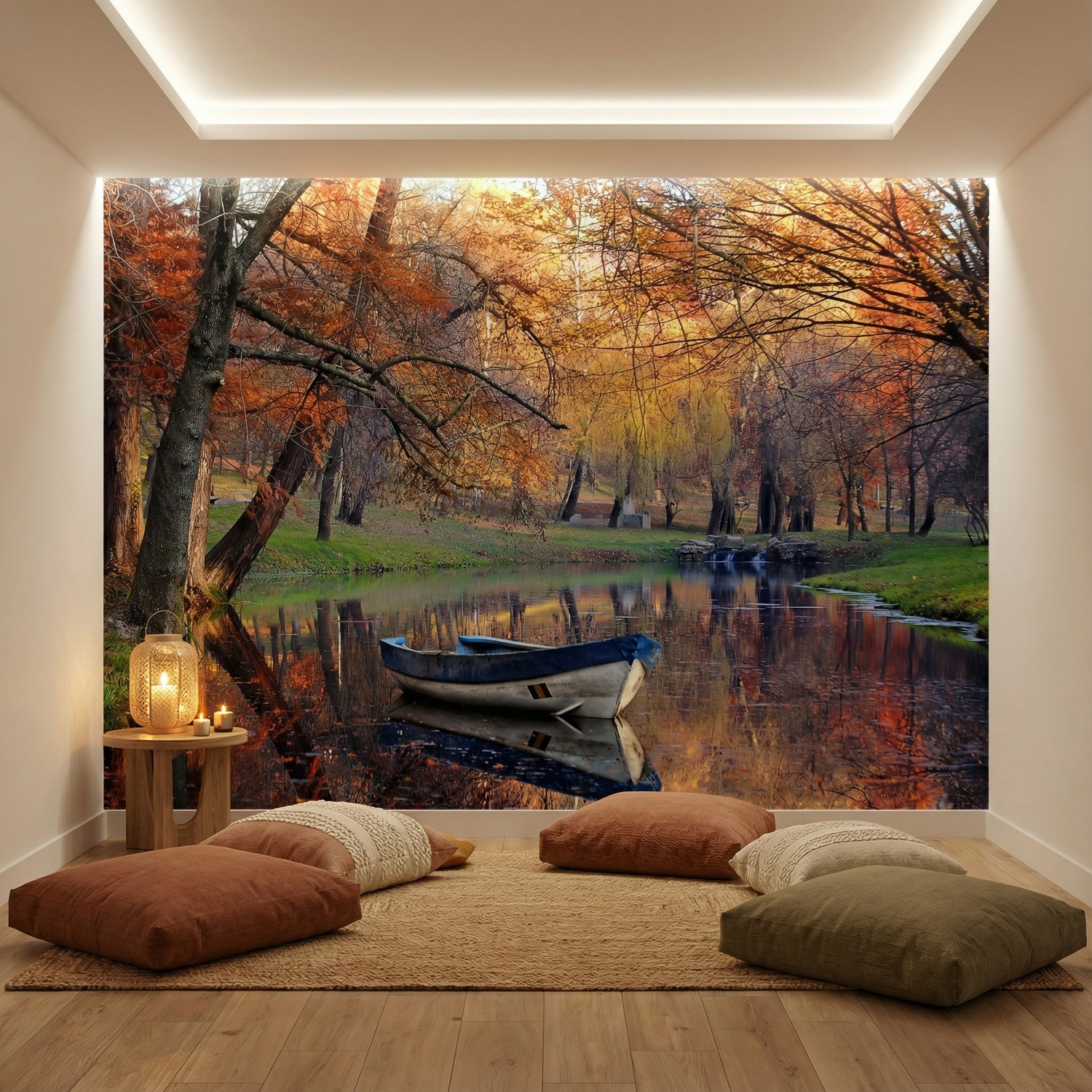 Wall Murals: Autumnal pond