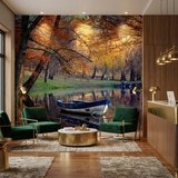 Wall Murals: Autumnal pond 5