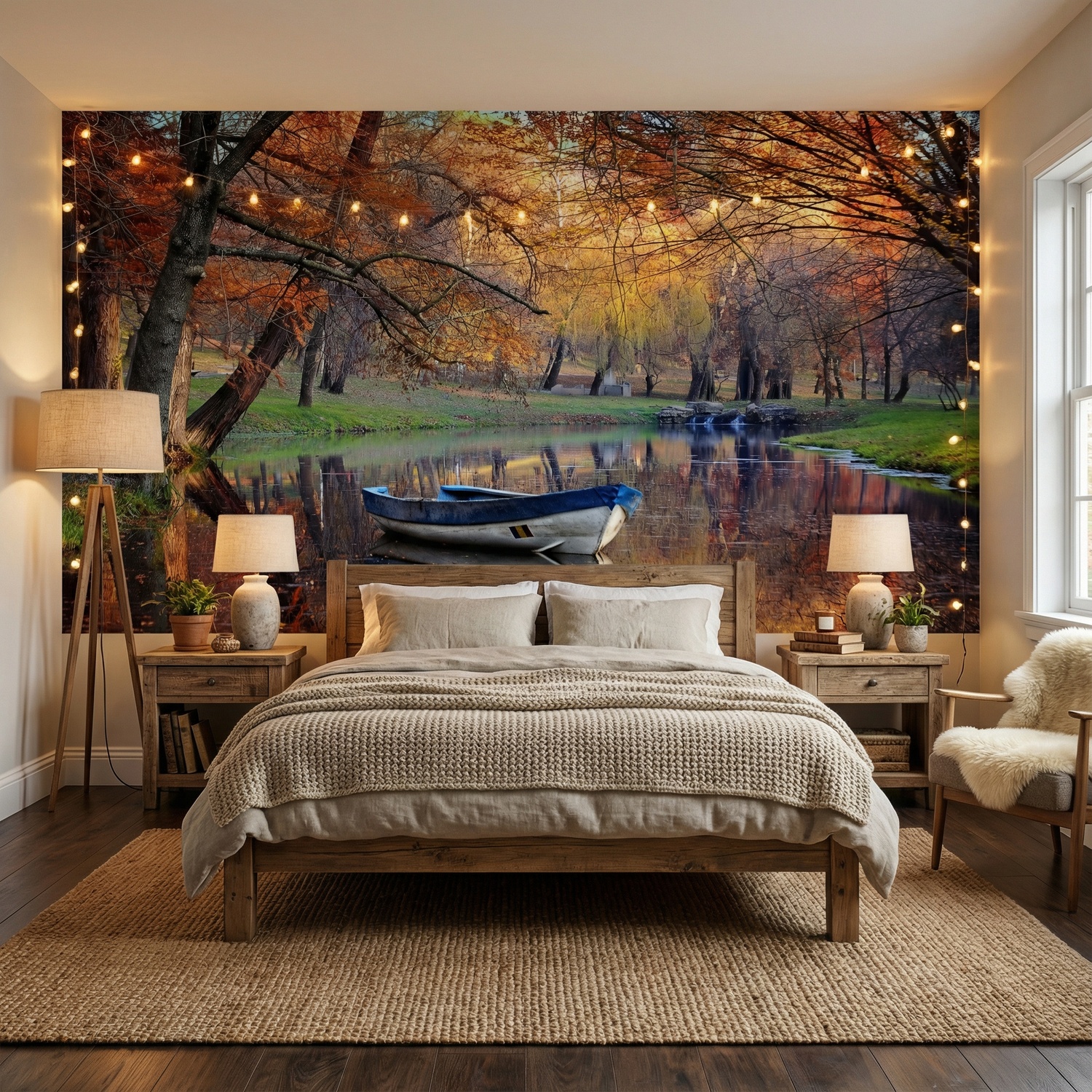 Wall Murals: Autumnal pond