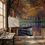 Wall Murals: Autumnal pond 10