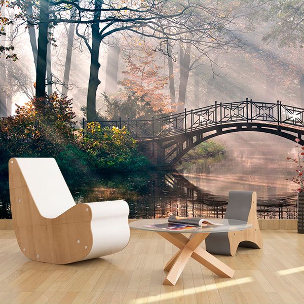 Wall Murals: Bridge in the forest