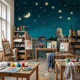 Wall Murals: Cat on the roof 12