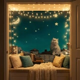 Wall Murals: Cat on the roof 14