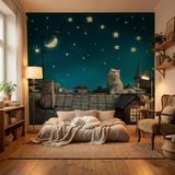 Wall Murals: Cat on the roof 7