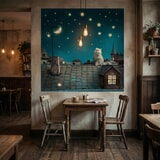 Wall Murals: Cat on the roof 8