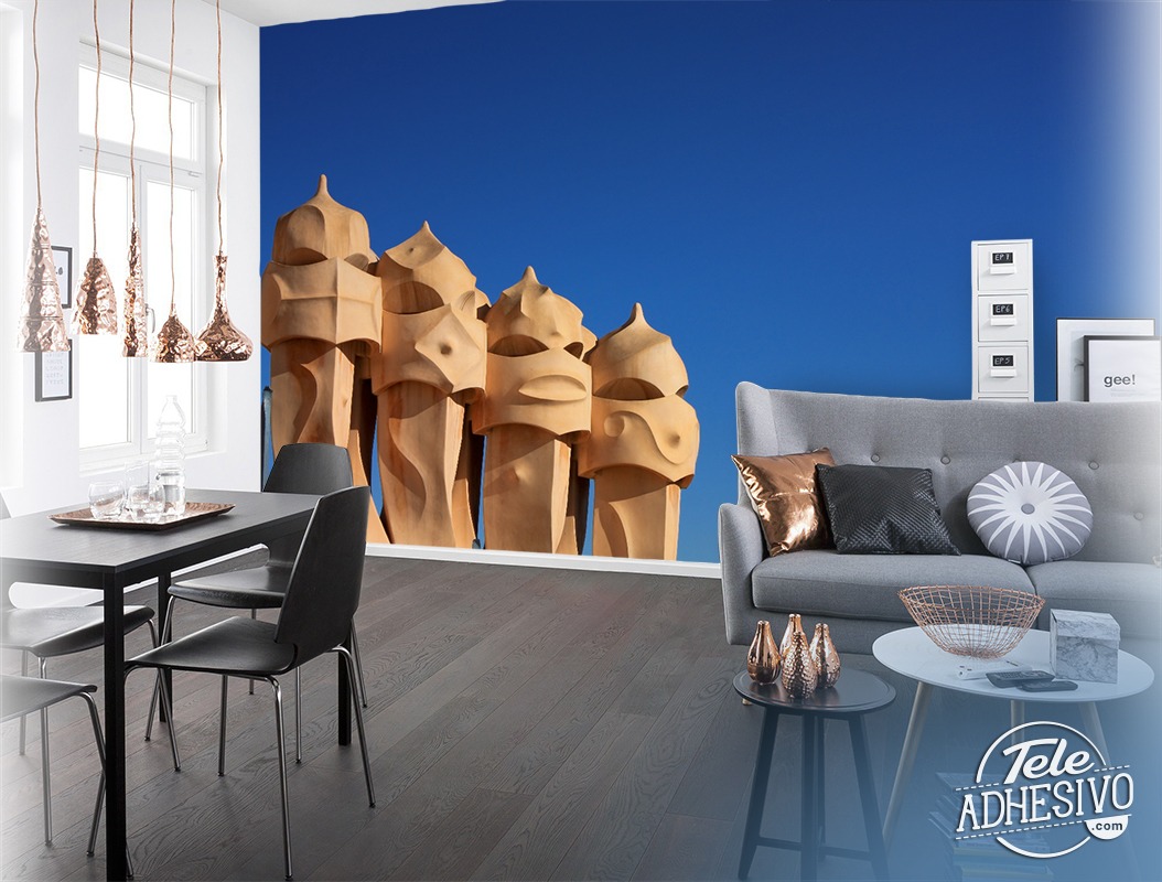 Wall mural Chimneys of Gaudí