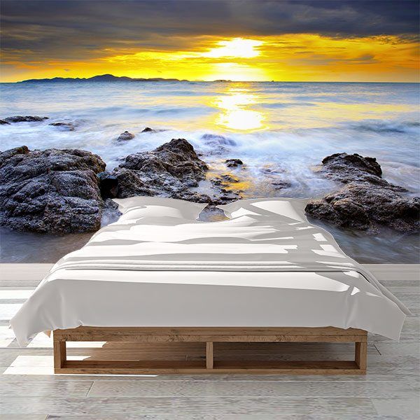 Wall Murals: Rocks at Sunset