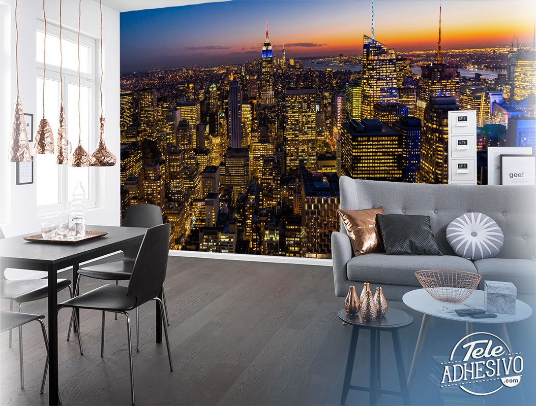 Wall Murals: Sunset in New York