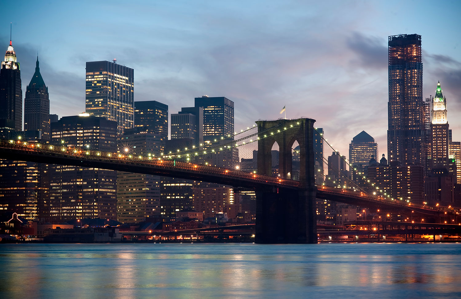 Wall Murals: Brooklyn Bridge in the fog