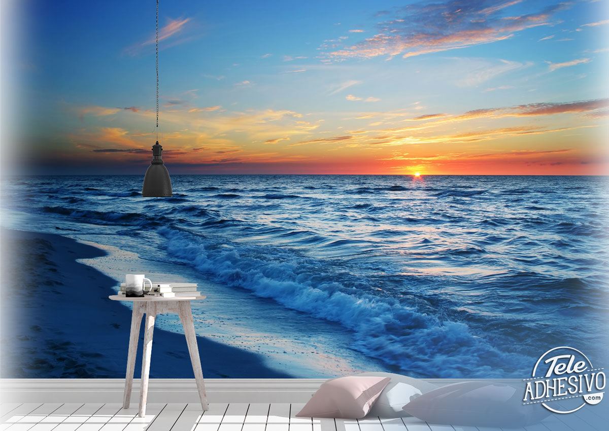 Wall Murals: Sunset on the shore