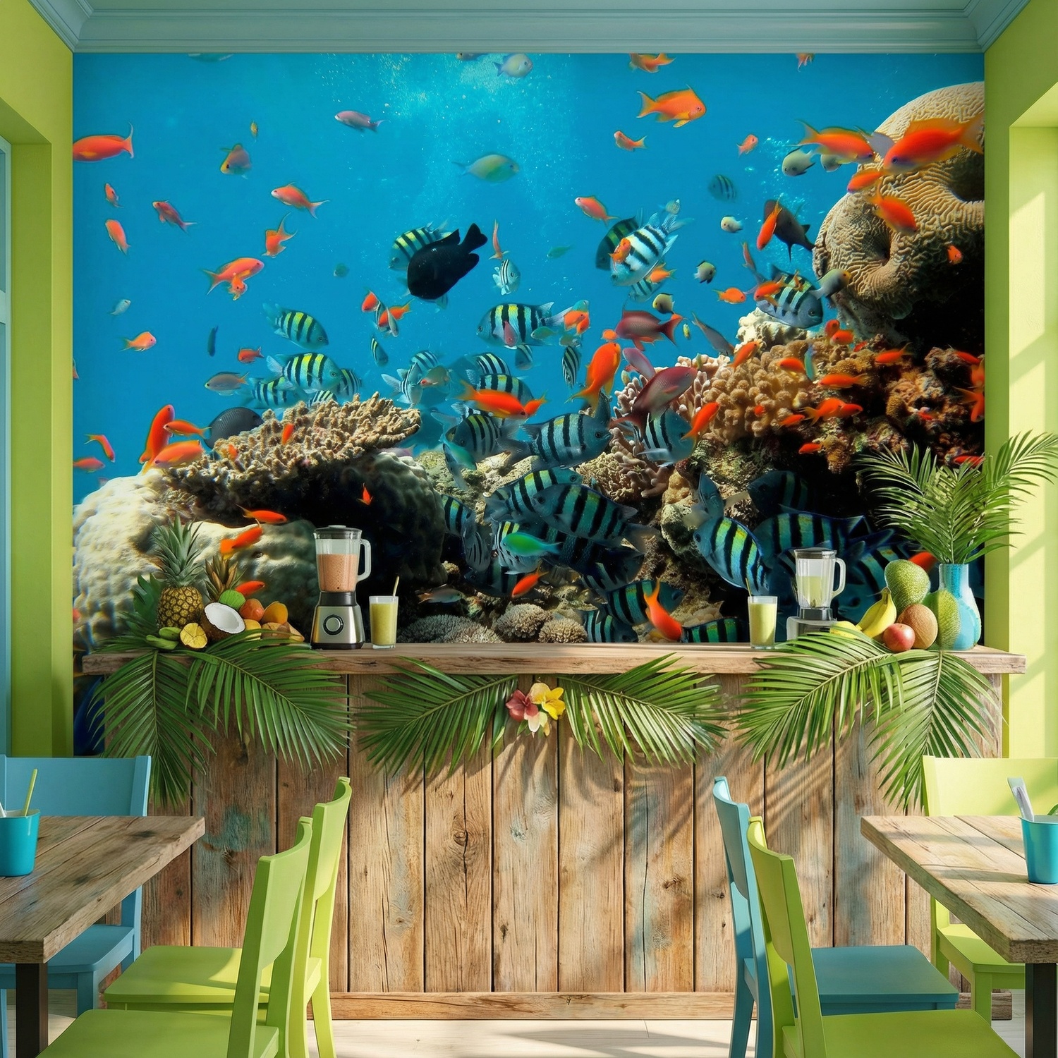 Wall Murals: Reef fish