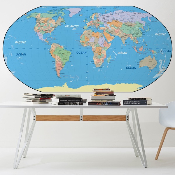 Wall Murals: World map