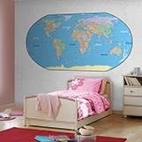 Wall Murals: World map 3