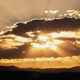 Wall Murals: Sunset behind the clouds 2