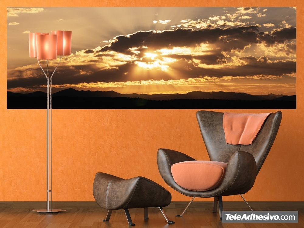Wall Murals: Sunset behind the clouds