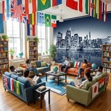 Wall Murals: Blue Night Manhattan 11