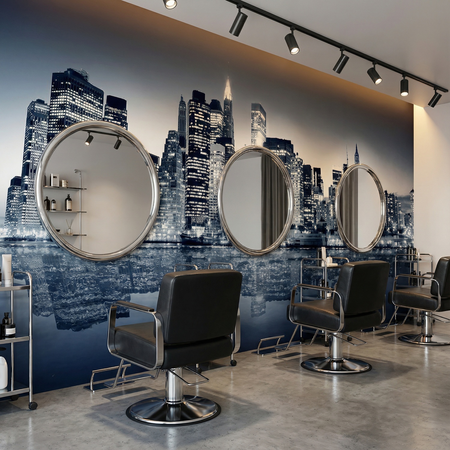 Wall Murals: Blue Night Manhattan