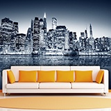 Wall Murals: Blue Night Manhattan 3