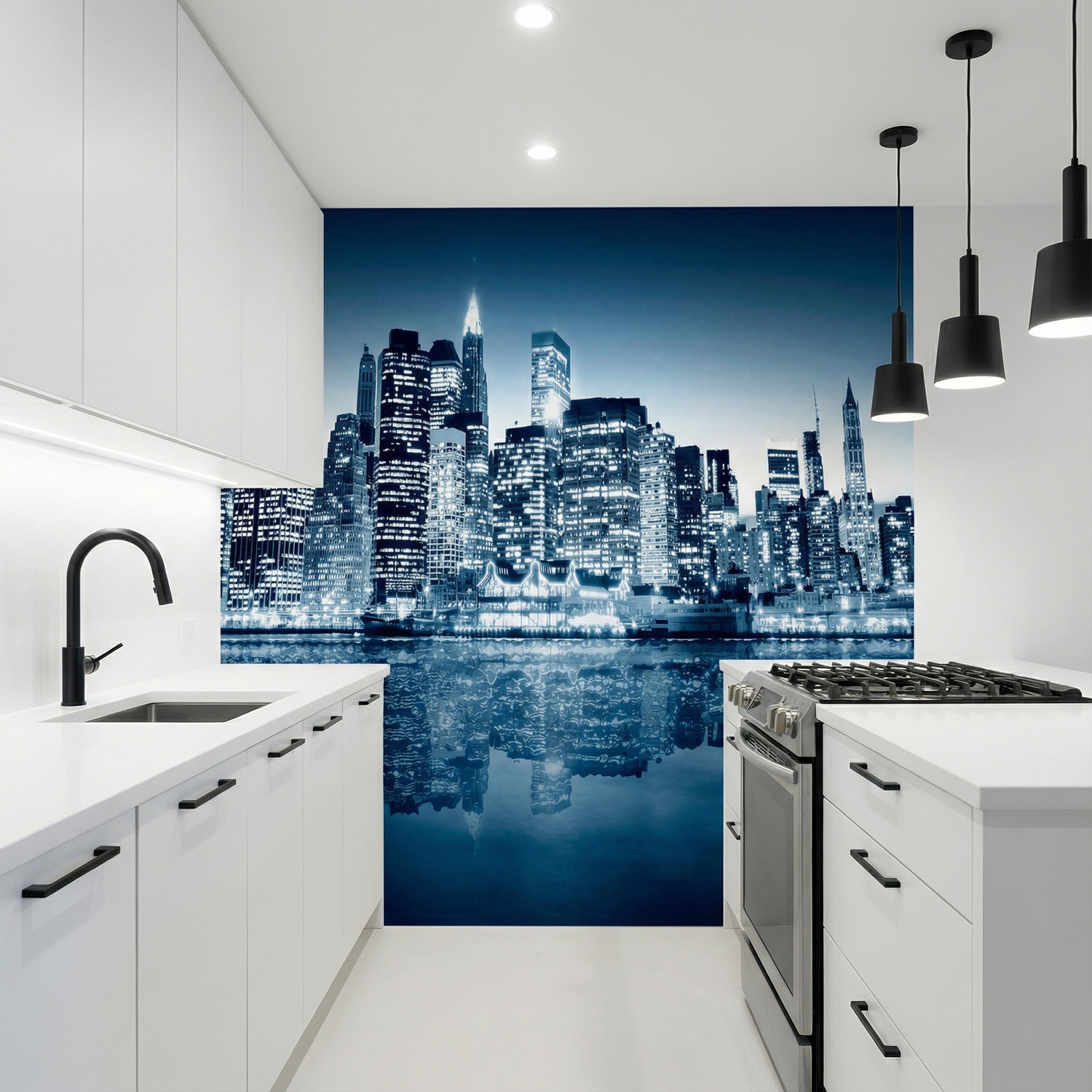 Wall Murals: Blue Night Manhattan 6
