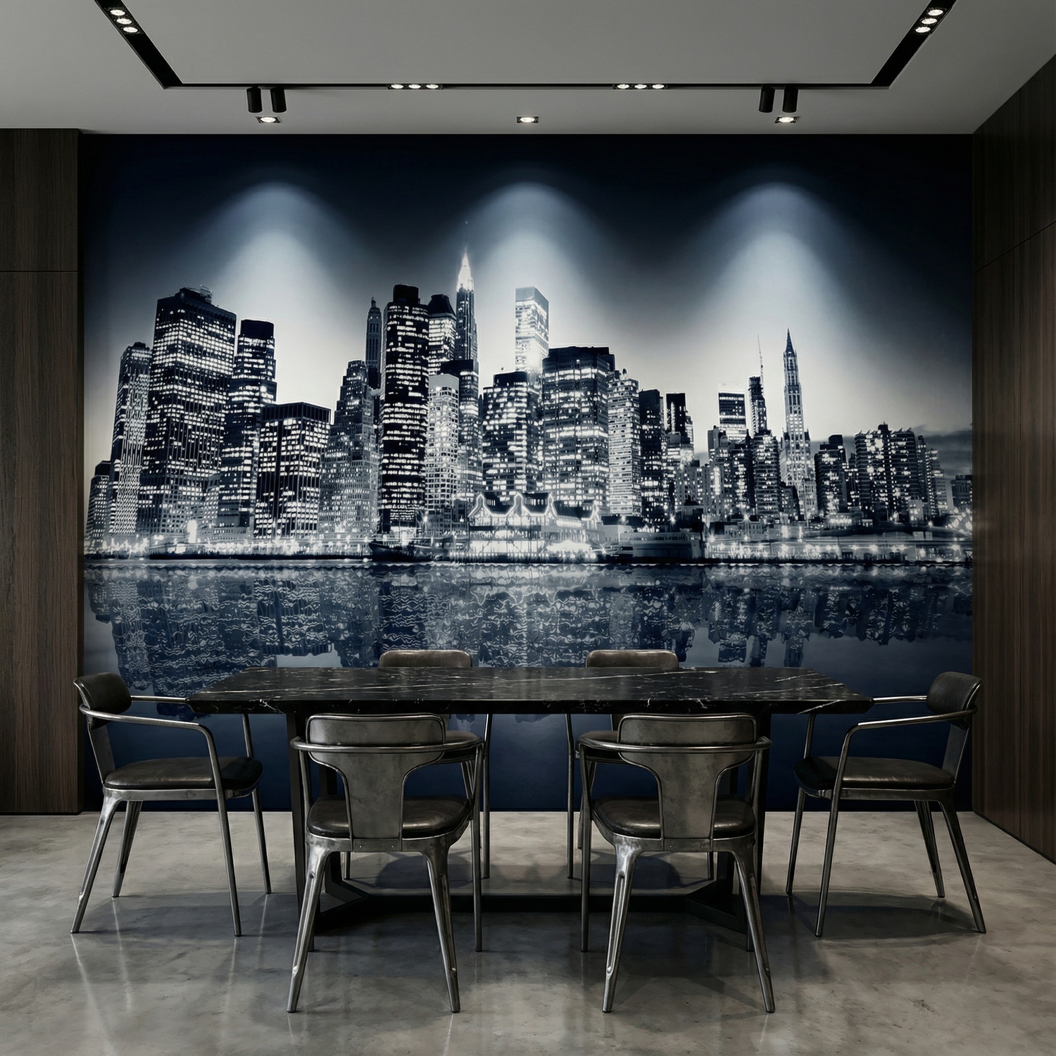 Wall Murals: Blue Night Manhattan