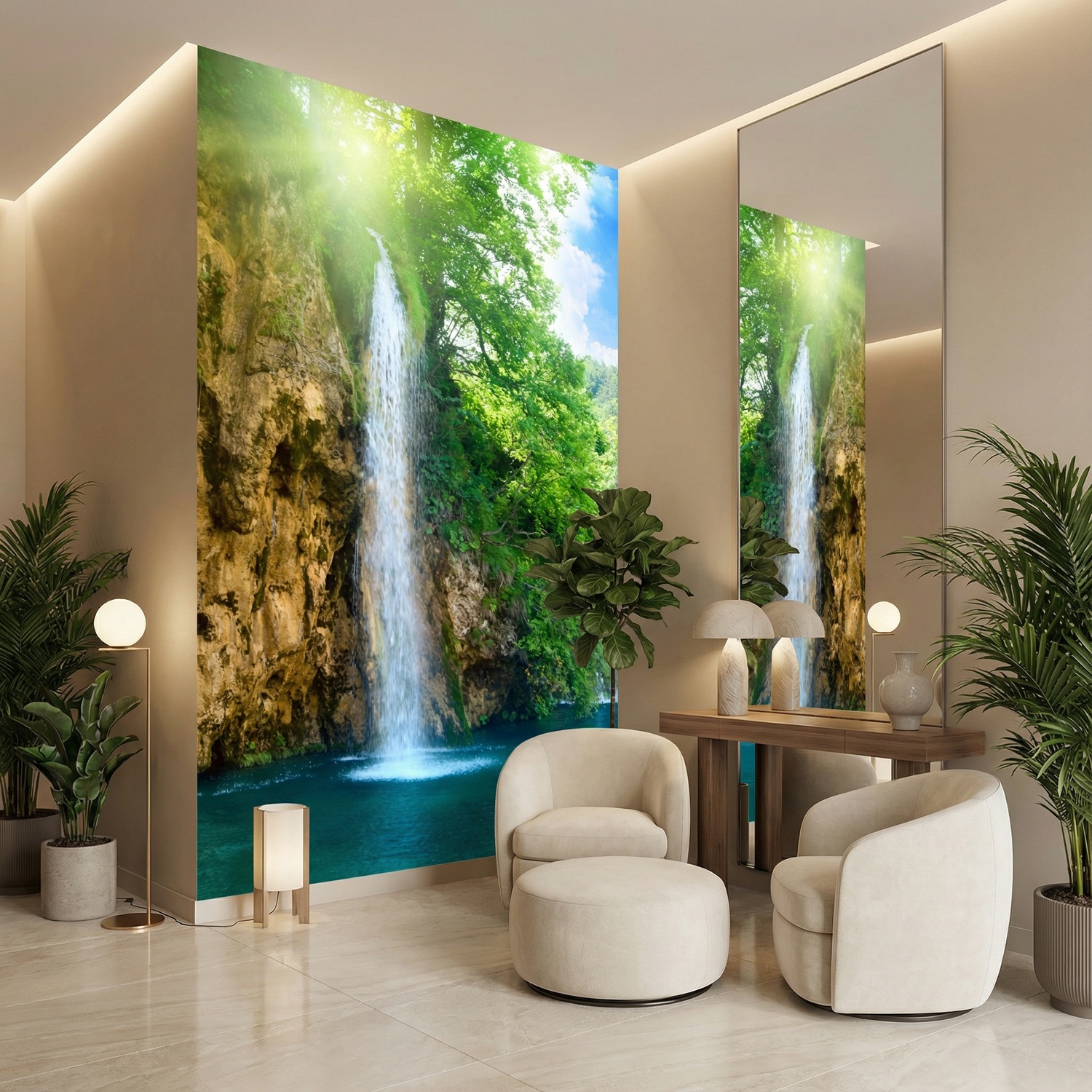 Wall Murals: Waterfall landscape