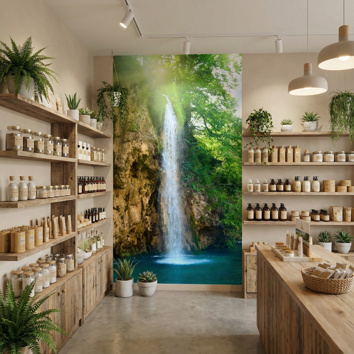 Wall Murals: Waterfall landscape