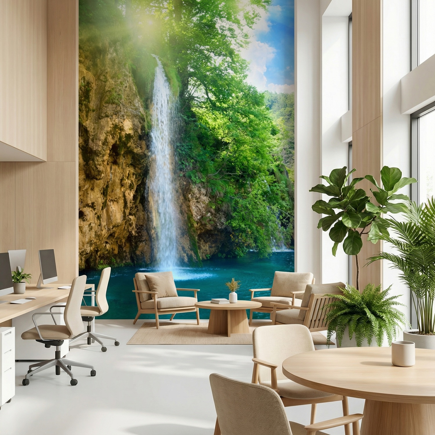 Wall Murals: Waterfall landscape