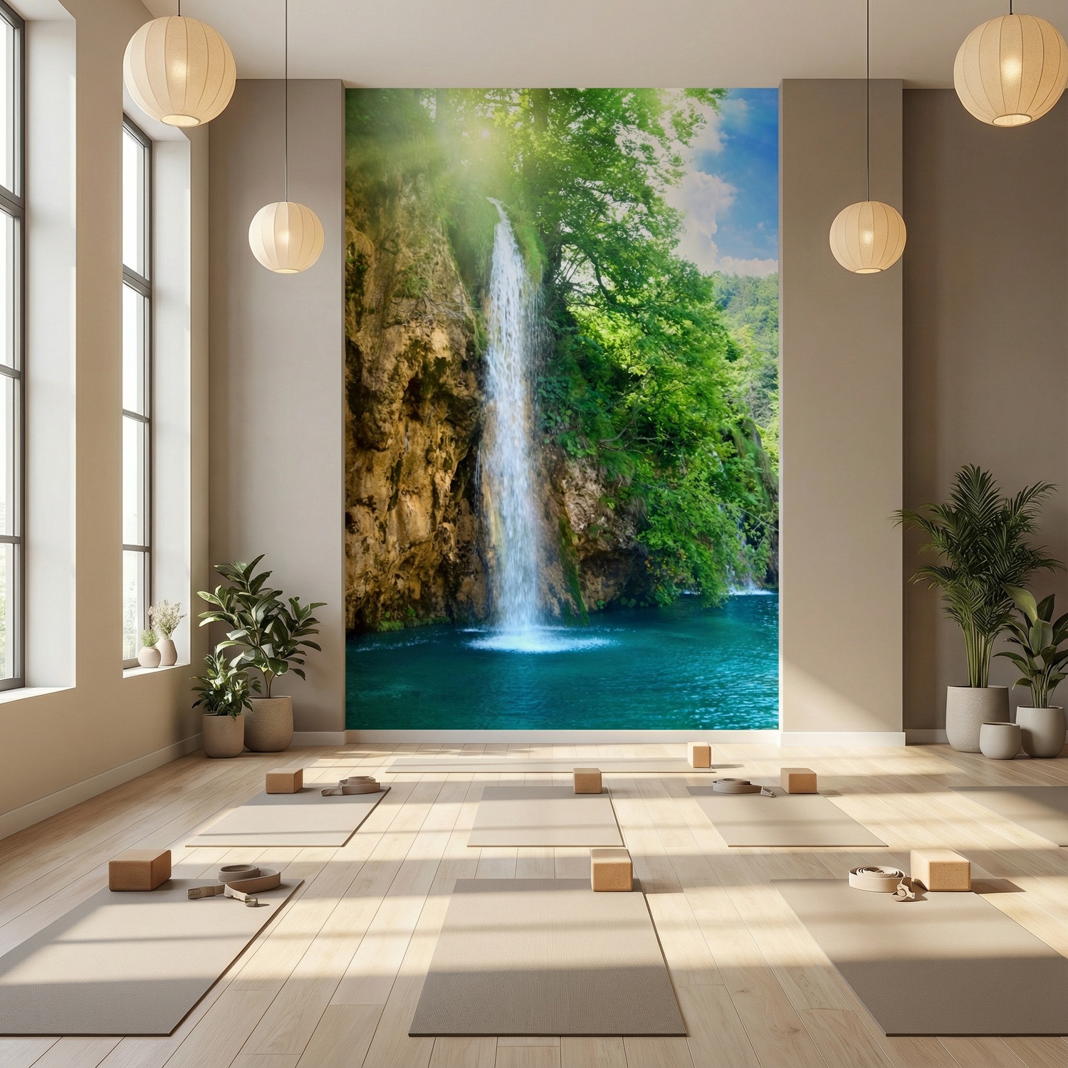 Wall Murals: Waterfall landscape